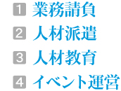 業務請負　人材派遣　人材教育　イベント運営